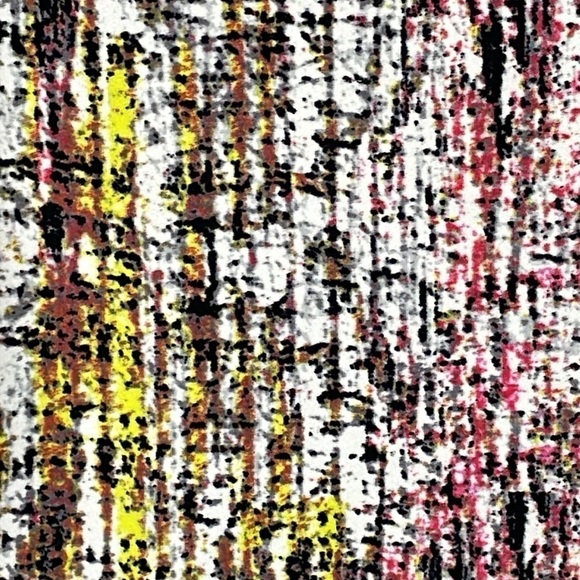 BCBGMaxAzria Alessandra Peplum Abstract Mini Dress Black Multi Sleeveless Sz 8 - Picture 15 of 16